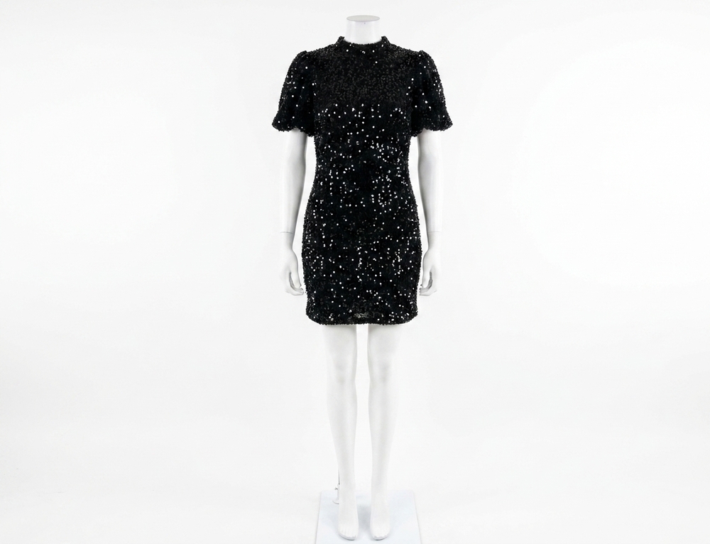 NEW KARLIE bellemont sequin dress in black